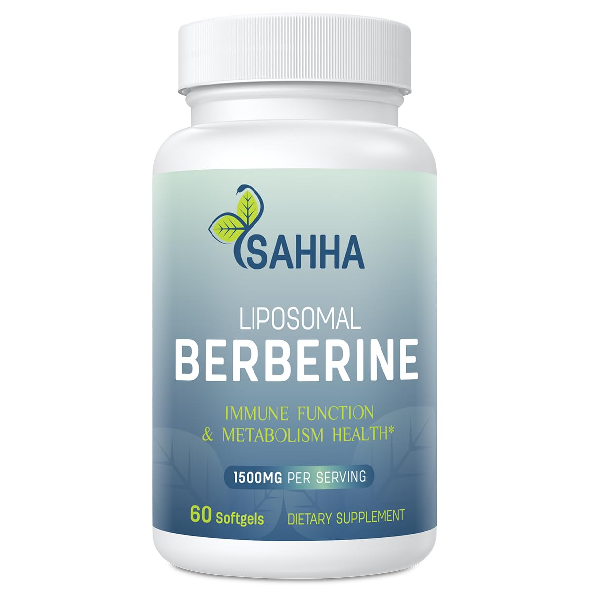 Sahha Berbérine Liposomale 1500mg vue de face avec emballage