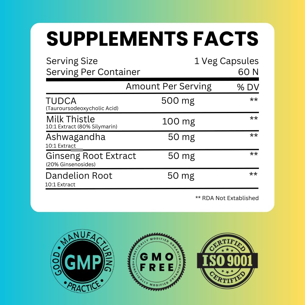 SAIKOU HERBS TUDCA 750mg 5 en 1 avec ginseng et chardon-marie