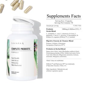 SAKARA Complément Probiotique Complet pour Femmes, capsules dans une main