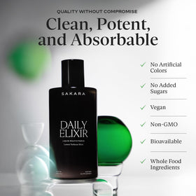 SAKARA Daily Elixir Multivitamine Liquide 480 ml en verre