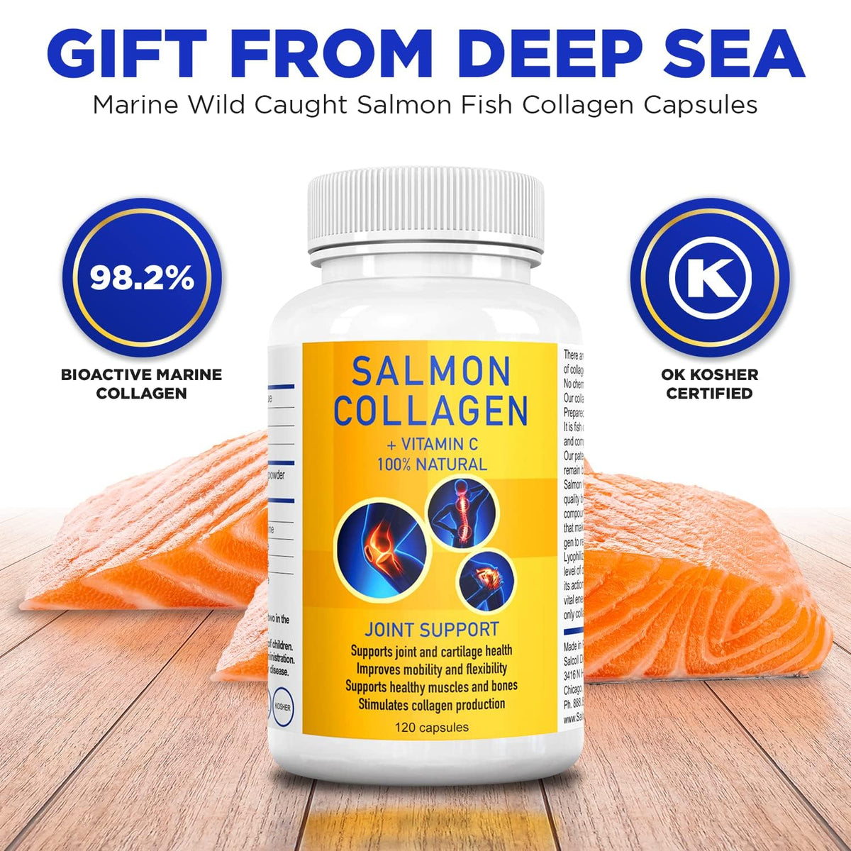 Salcoll collagène marin capsules vue de côté