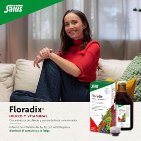 Salus Floradix 500ml bouteille vue de côté