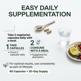 Salvora Organic Rhodiola Rosea avec ingrédients sur un fond clair