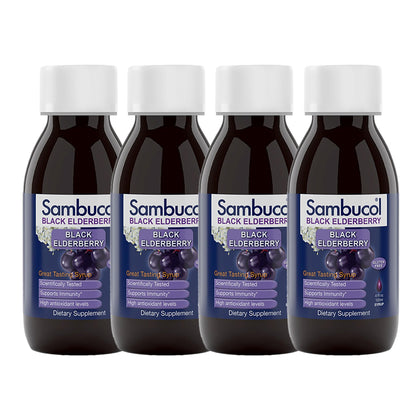 Sambucol Sirop de Sureau Noir 4 Fl Oz, vue avant du flacon