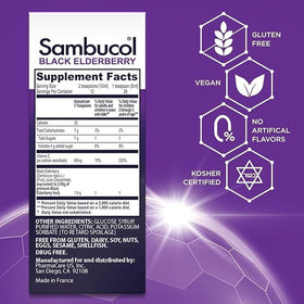 Sambucol Sirop de Sureau Noir, détails sur les baies de sureau