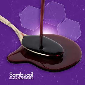 Sambucol Sirop de Sureau Noir, étiquette avec ingrédients