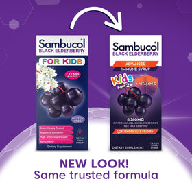 Sambucol Sirop de Sureau Noir pour Enfants 220 ml étiquette