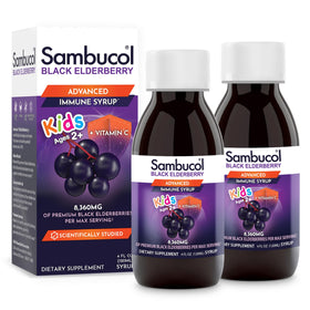 Sambucol Sirop de Sureau Noir pour Enfants 4 Fl Oz, bouteille avant