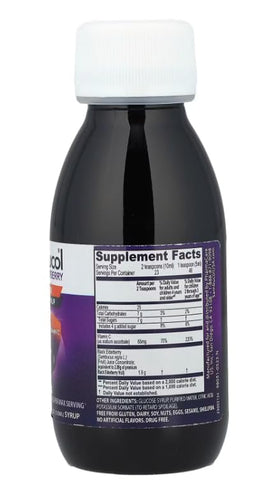 Sambucol Sirop de Sureau Noir pour Enfants 4 Fl Oz, flacon sur fond blanc