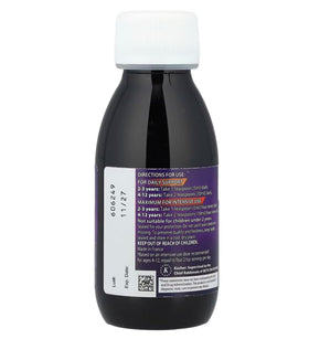 Sambucol Sirop de Sureau Noir pour Enfants 4 Fl Oz, ingrédients sur l'emballage