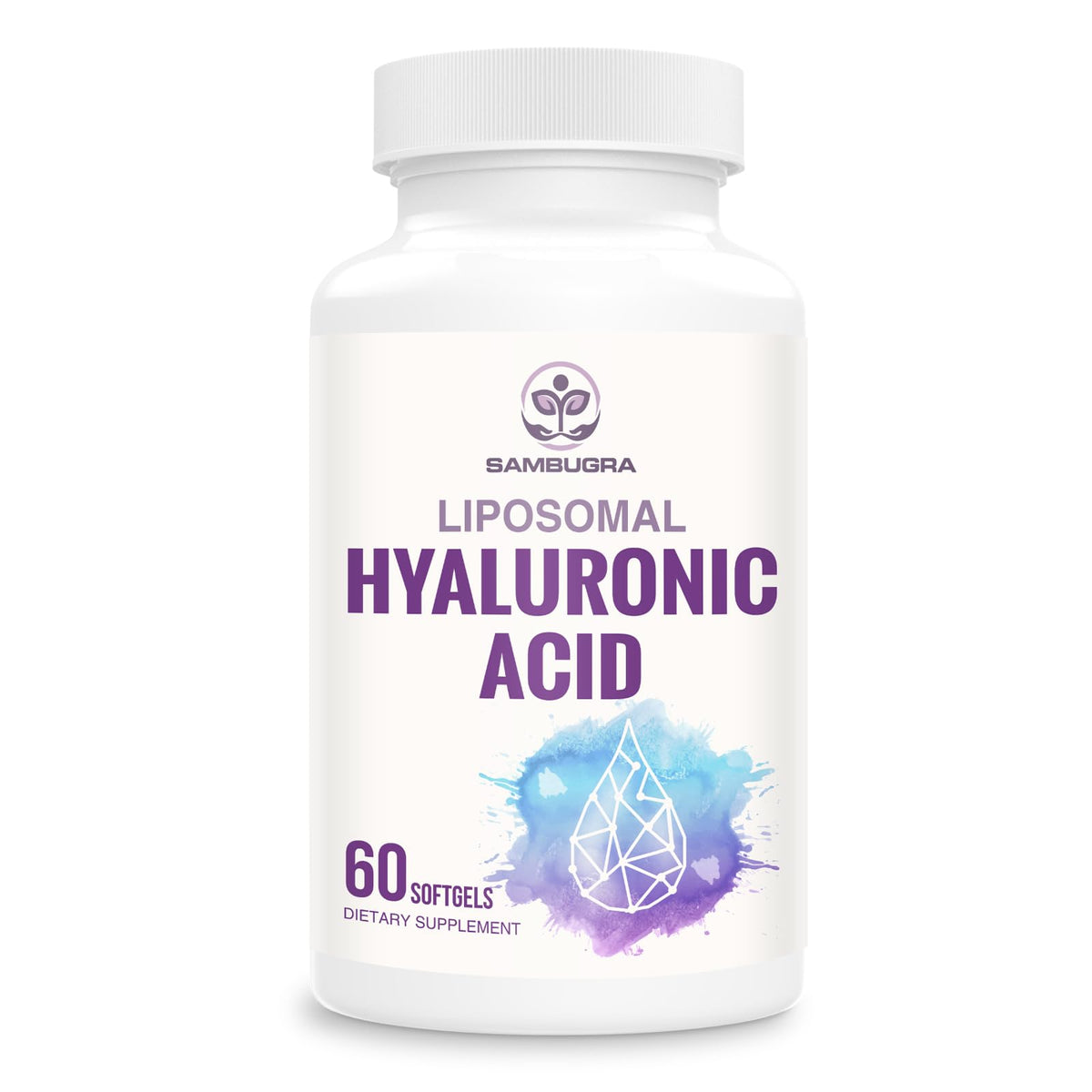Sambugra Acide Hyaluronique Liposomal 1000mg 60 Capsules vue de face
