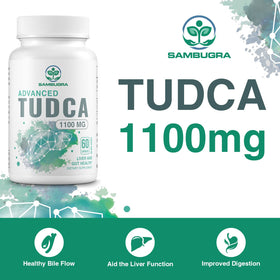 Sambugra TUDCA 1100mg capsules sur une table