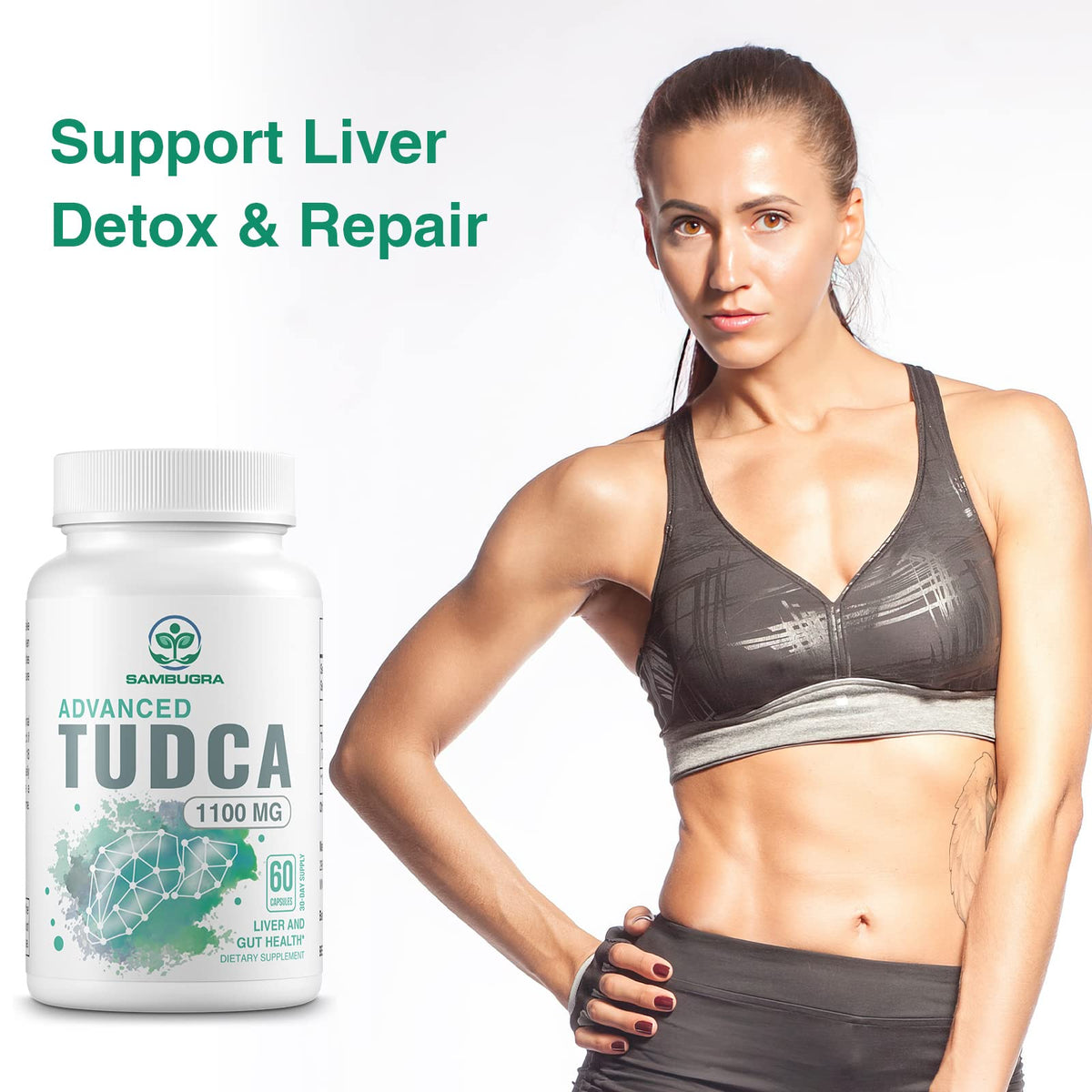 Sambugra TUDCA 1100mg emballage et capsules