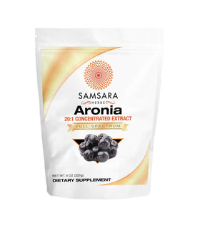 Samsara Herbs Aronia Berry 227g poudre d'extrait concentré vue de face