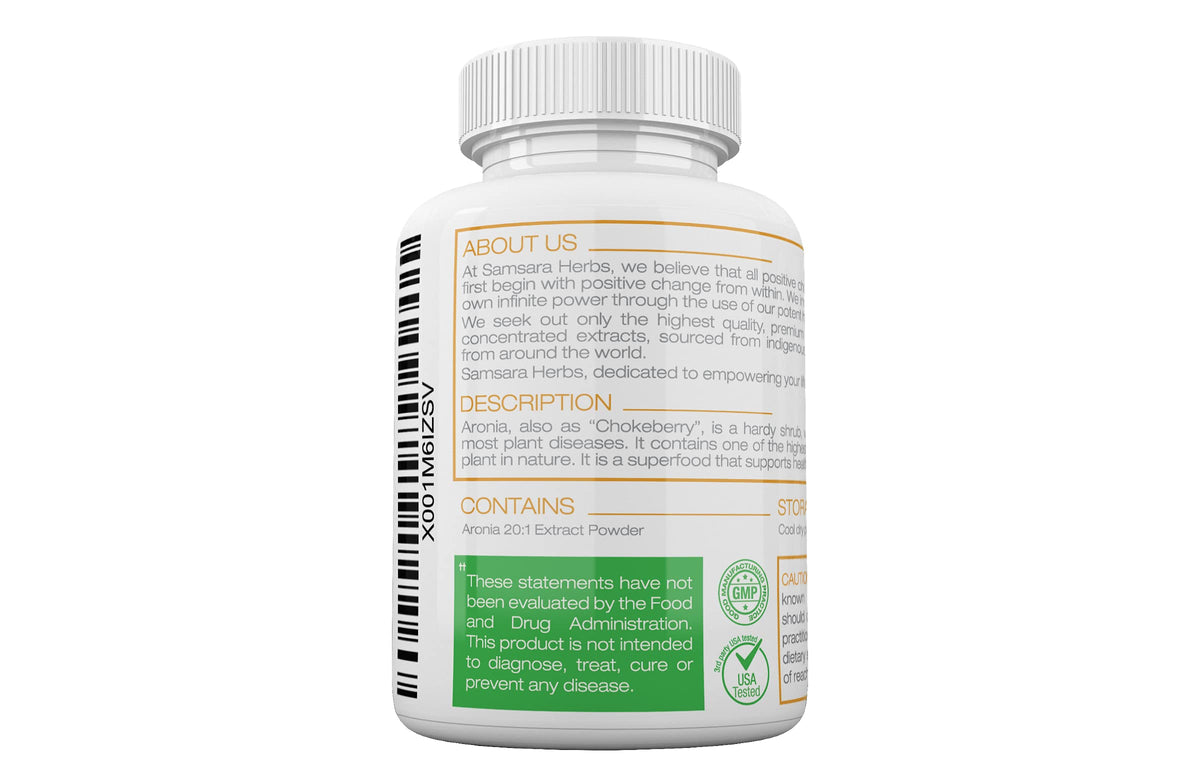 Samsara Herbs Aronia Berry extrait concentré 20:1 120 capsules en lifestyle
