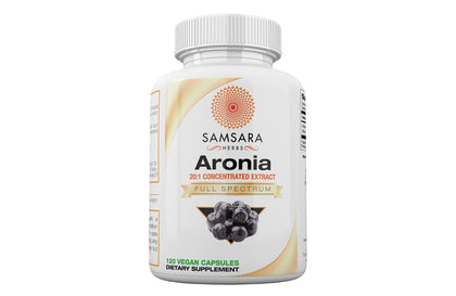 Samsara Herbs Aronia Berry extrait concentré 20:1 120 capsules vue avant