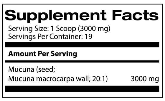 Samsara Herbs Mucuna Pruriens Poudre d'Extrait 20:1 cuillère à mesure