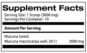 Samsara Herbs Mucuna Pruriens Poudre d'Extrait 20:1 cuillère à mesure