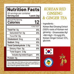 SAMSIDAE Thé de Ginseng Rouge Coréen sachets à côté d'une tasse