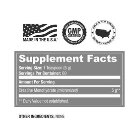 SAN Créatine Performance 600g vue arrière avec informations nutritionnelles