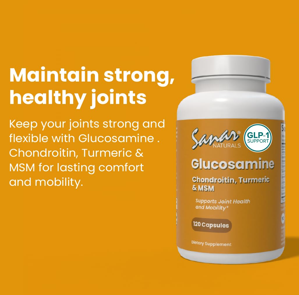 Sanar Naturals Glucosamine Chondroitin MSM Turmeric sur une table