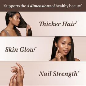 Sandhu's Biotin Collagen Keratin 6000mcg capsule sur une table
