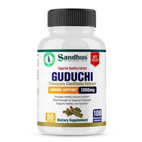 Sandhu's Guduchi 100 capsules végétariennes en boîte