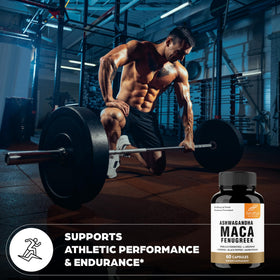 Sandhu's Maca Root et Ashwagandha capsules ouvertes
