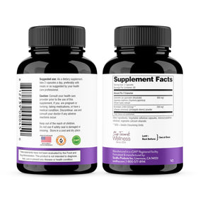 Sandhu's Quercétine avec Bromélaïne 500mg, flacon sur une surface en bois