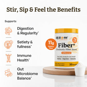 Sandhu's SFG Biome Prébiotique Fibre 475g près d'autres compléments