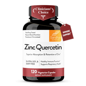 Sandhu's Zinc Quercétine 120 Capsules Végétariennes vue de face