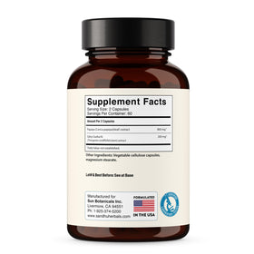 SANDHUHERBALS Extrait de Feuille de Papaye 120 Capsules vue de côté