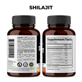 SANDHUHERBALS Shilajit et Sea Moss capsules avec ingrédients