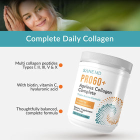 SANE Collagène Peptides PRO60+ 281g étiquette des ingrédients