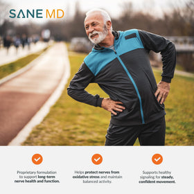 SANE PRO60+ Complément Alimentaire Nerveux - boîte ouverte avec capsules