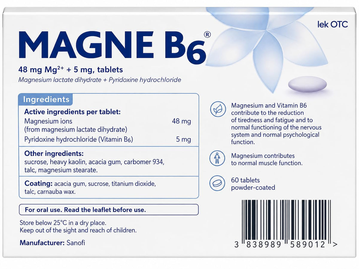 Sanofi Magne B6 Complément de Magnésium 60 Comprimés - emballage