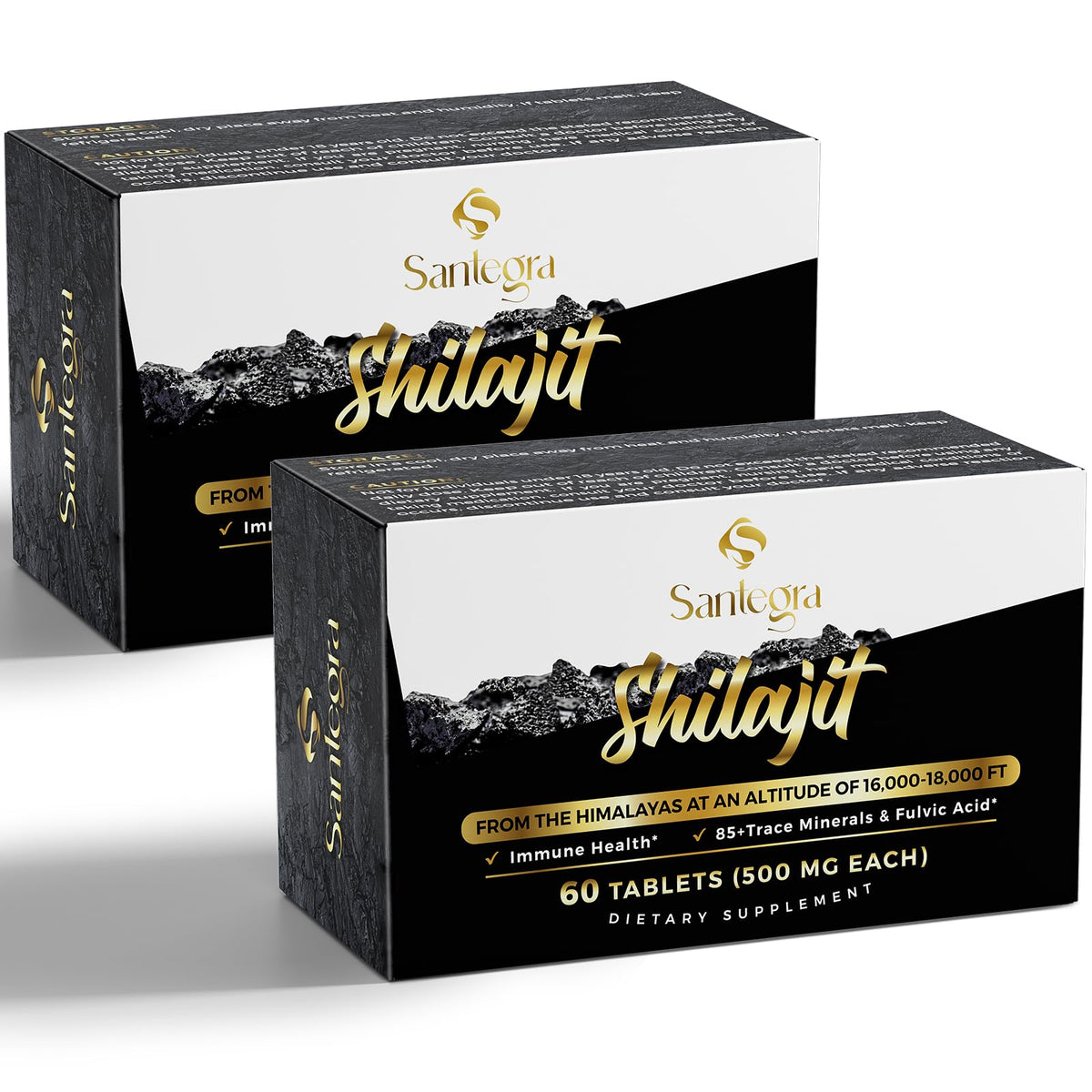 Santegra 500 mg Shilajit Tablettes boîte vue avant