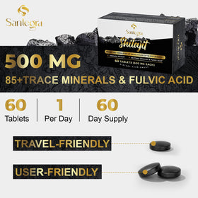 Santegra Shilajit tablettes dans un environnement naturel