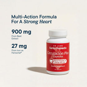 Santo Remedio Circulacion Plus gélules avec étiquette détaillée
