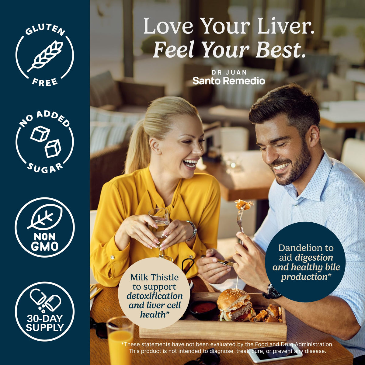 Santo Remedio complément alimentaire pour le foie sur un fond naturel