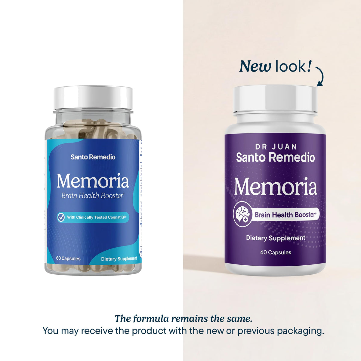 Santo Remedio Memoria capsules sur une surface blanche