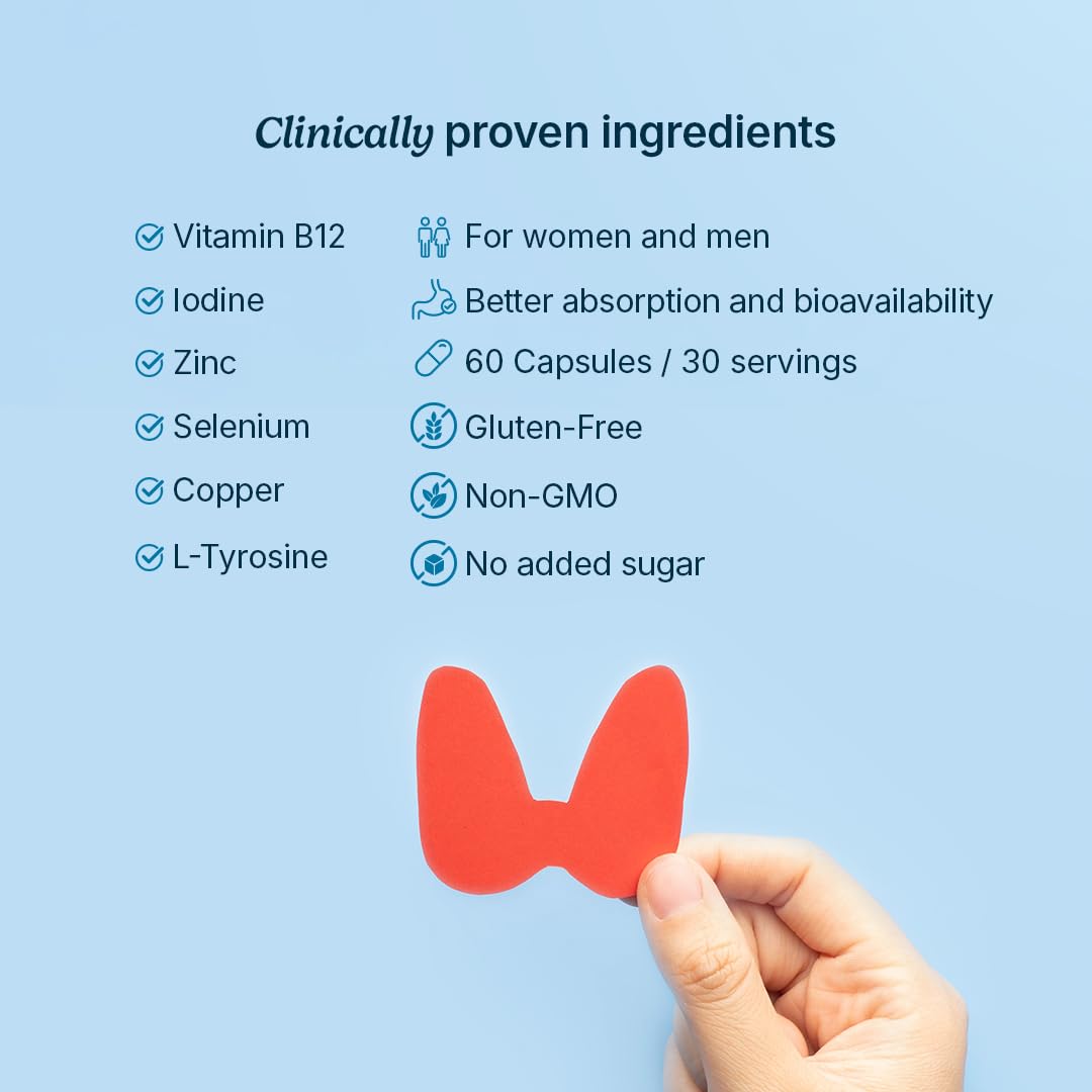 Santo Remedio Thyroid Plus avec des légumes frais en arrière-plan
