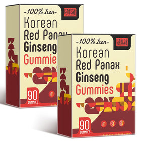 Sapotax Gomme de Ginseng Rouge Coréen 180 unités - vue avant