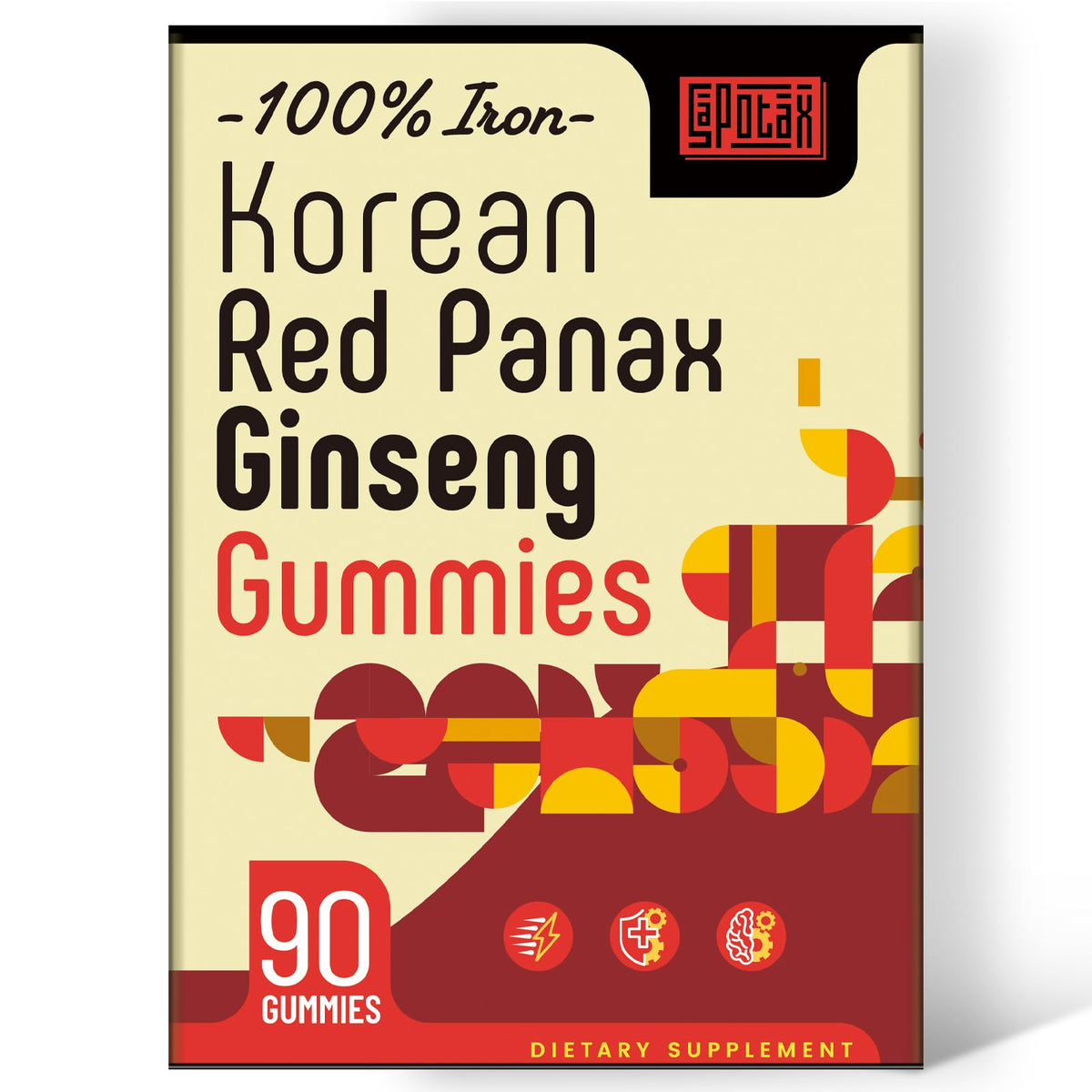 Sapotax Gomme de Ginseng Rouge Coréen - vue de côté