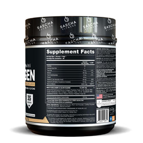 SASCHA FITNESS Collagène Multi Hydrolysé 671g Caramel Macchiato en poudre dans un verre