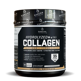 SASCHA FITNESS Collagène Multi Hydrolysé 671g Caramel Macchiato vue de face