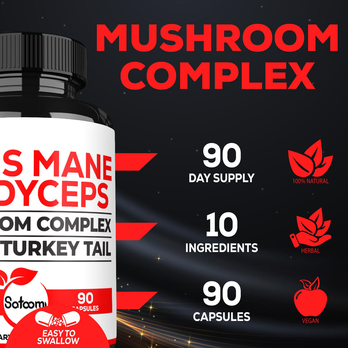 Satoomi capsule de champignon Cordyceps, prise en main