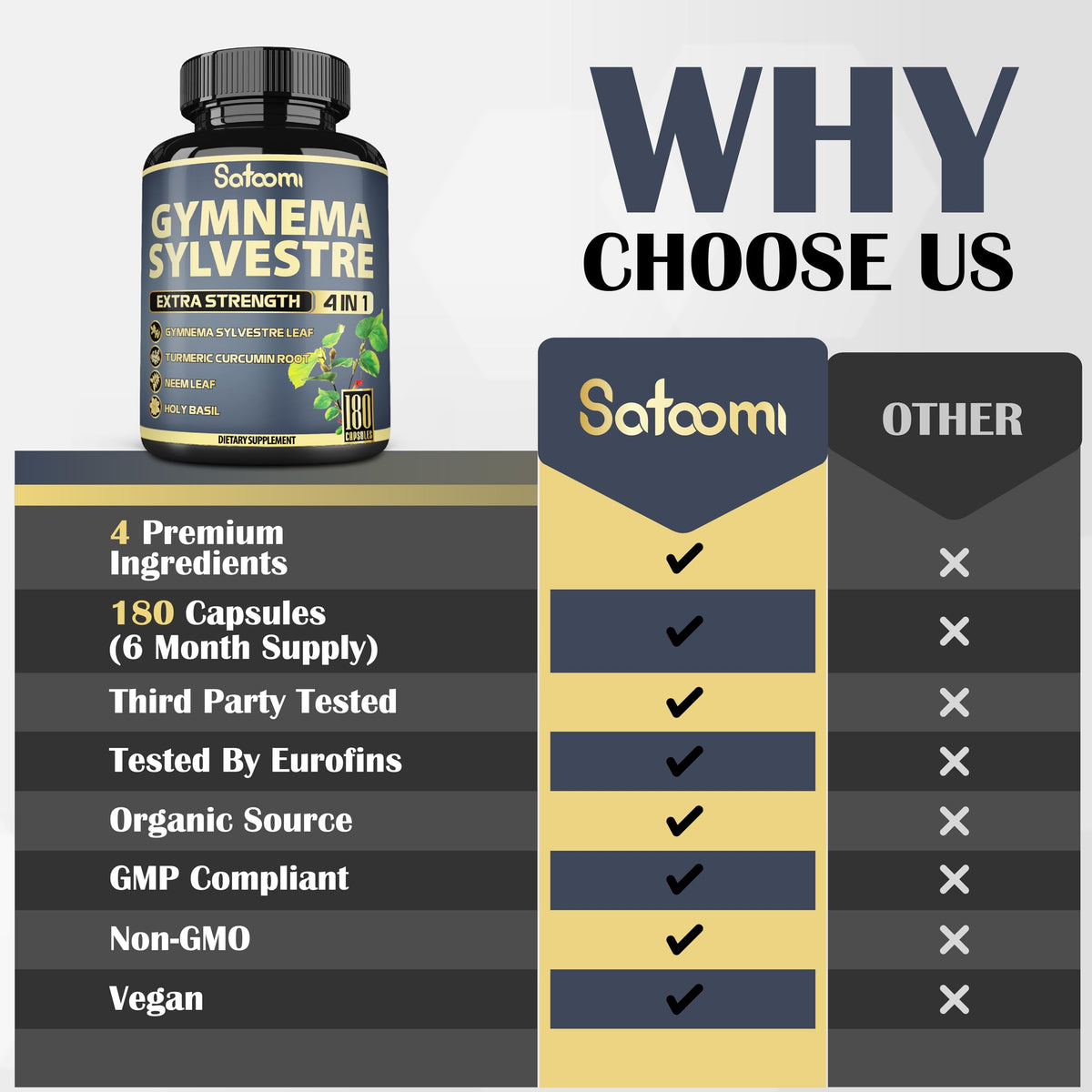 Satoomi capsules sur une surface en bois