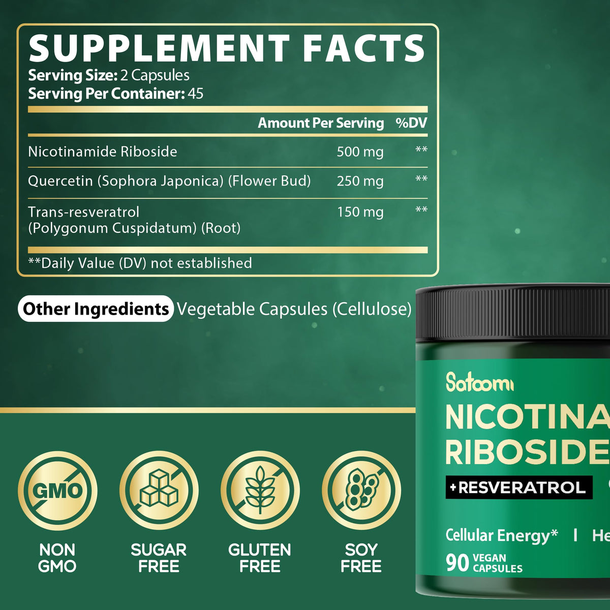 Satoomi complément alimentaire NAD 900 mg capsules