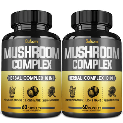 Satoomi Complexe de Champignons 10 en 1, vue de face du flacon